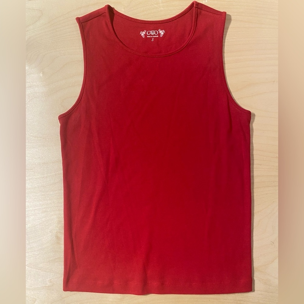 Cato Bold Red Tank Top Small (QM)